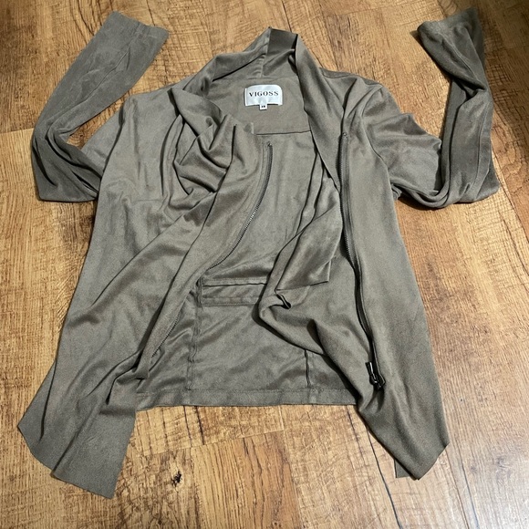 Vigoss Tan Suede moto Jacket - Picture 10 of 16